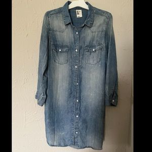 H&M Jean button down shirt dress